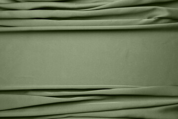 Poster - Beautiful sage green fabric as background, closeup