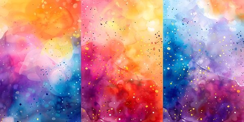 Wall Mural - Vibrant Watercolor Wonderland A collection of vast colorful textured backgrounds AR 32
