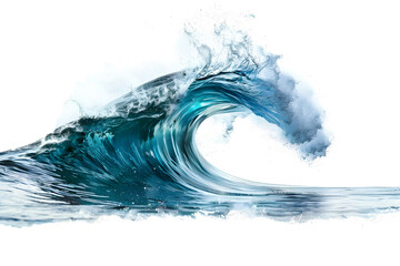 Wall Mural - Ocean wave isolated on white background

