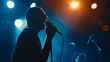© VK Studio - A passionate singer under dramatic stage lights captivates the audience, showcasing the emotional depth of a live performance.