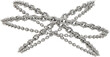 © TruongGiang - Beyond the Expected: Steel Chain Art. 3D illustration pushes boundaries. Sharp steel chains redefine their form, inspiring creative possibilities in art and fashion (transparent background).