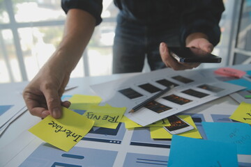 ux graphic designer creative sketch planning application process development prototype wireframe for