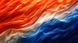 © Prasanth - Abstract digital background or texture design of dutch flag colors, Netherland Holland national country symbol illustration wavy silk fabric background