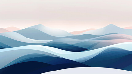 Wall Mural - Artistic AI-rendered abstract winter landscape background in land art style