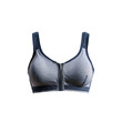 © panophotograph - Sporty zip front bra in heathered gray stretching dynamically athletic ease cool tones