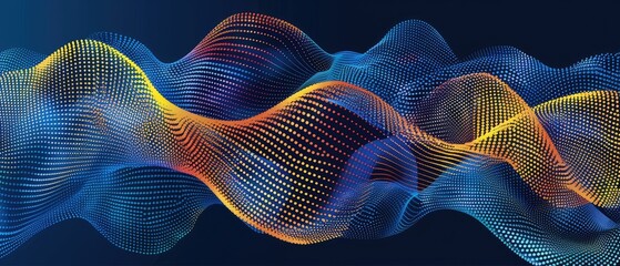 Sticker - Dynamic geometric background with swirling, colorful lines