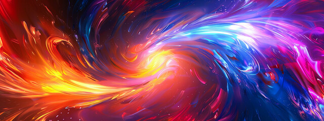 Wall Mural - abstract swirling red orange and blue purple energy background texture wallpaper design, vibrant col