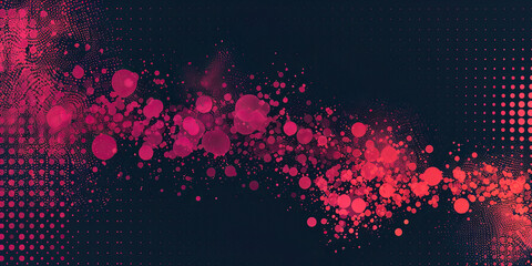 Wall Mural - abstract red dots on black background. vector illustration for your design.