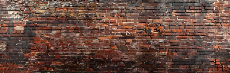 Wall Mural - Old red brick wall.