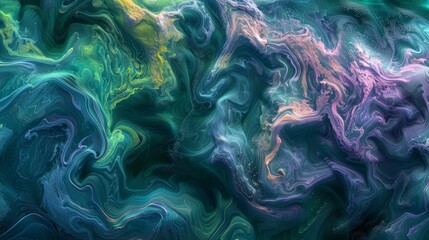 Wall Mural - a mesmerizing display of swirling colors takes over the usually calm waters. the ocean is abuzz with