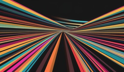 Digital Distorted Stripes Glitch Art