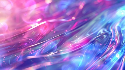 Sticker - Abstract background with holographic rainbow colored light leaks in pink blue and purple