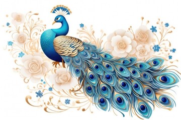 Wall Mural - Peacock animal bird creativity.