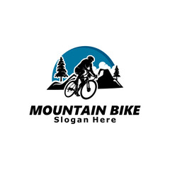 Poster - Mountain Bike Logo Template Design Illustration