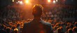 © Starkreal - A political leader speaking to an excited crowd from a stage,