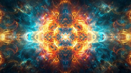 Wall Mural - a celestial kaleidoscope captivating the eyes with dazzling colors and bands.