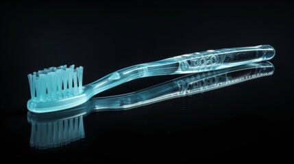 Wall Mural - Tooth brush on plain background