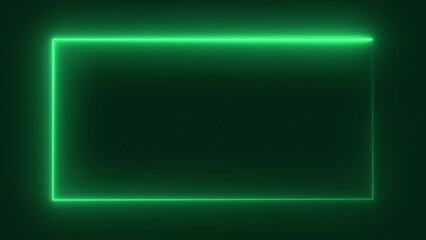 Wall Mural - loop neon glowing rectangular frame. the text space. background animation