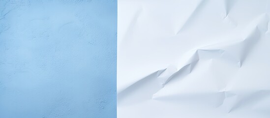 Poster - A white sheet of paper with copy space image on a blue textured background