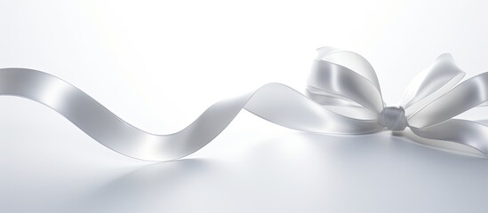 Poster - ribbon on white. copy space available