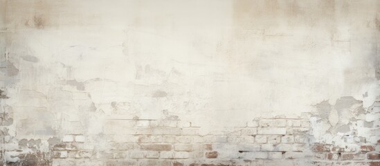 Aufkleber - Corner old white brick wall Grunge background. copy space available