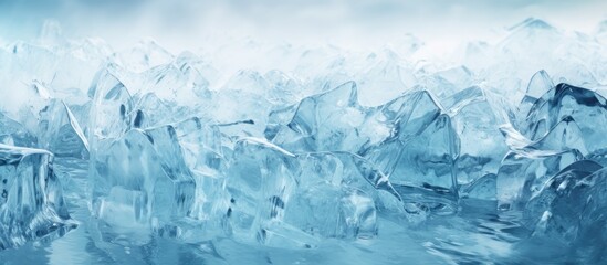 Aufkleber - The texture of frozen water ice The perfect background for your design. copy space available