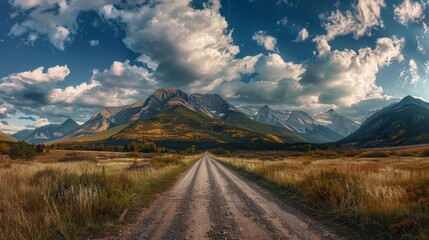 Picture of a road in the middle of a mountain