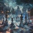 © Castle - chess in the night