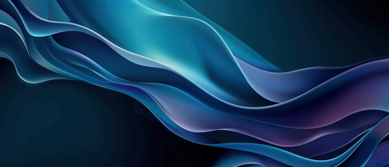 Wall Mural - Closeup of silk or satin textile as waves and curves texture wall, smooth soft fabric isolated in blue background texture, design for web or business