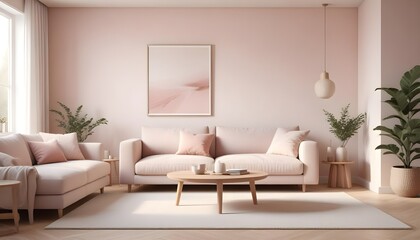 Photo interior modern design room 3D illustration