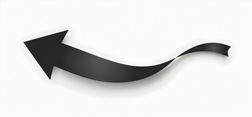 Poster -  Arrow black curved looped modern and high resolution image