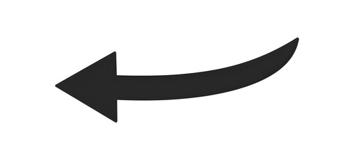 Sticker -  Arrow black curved up modern and simple img