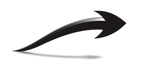 Wall Mural -  Arrow black curved up 2D and modern design