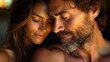 © nataliya_ua - Intimate Portrait of a Couple Sharing a Moment of Connection and Trust. Generative AI
