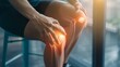 © pinkrabbit - athlete or spot people  having knee injury due to ligament inflammation, knee pain due to exercise, massage, muscle relaxation, rheumatoid arthritis, gait disturbance, rheumatoid arthritis
