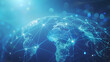 © Thunder - an abstract global network concept image featuring a world map on a globe with network connections