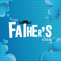 happy fathers day post template, happy international father's day concept, can be use for card, poster, website, brochure background. vector illustration Vector