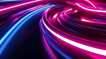 Poster - Colorful, swirling of lights and curves