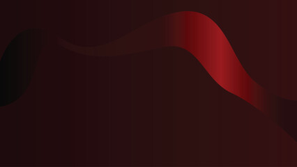 Wall Mural - Abstract red waves on a dark red gradient background with copy space for design. Vector illustration