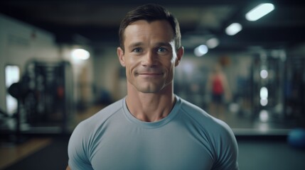 Background of a fitness coach in a movie shot