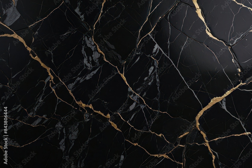 Elegant Black Marble Texture with Gold Veins Stock Photo | Adobe Stock
