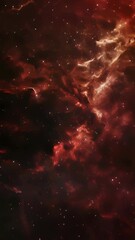 Wall Mural - Red and orange space background with many stars