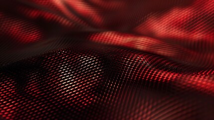 Wall Mural - Produce a dark red carbon fiber texture in an abstract background. 8k, realistic, full ultra HD, high resolution and cinematic photography