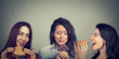 © pathdoc - Portrait of a three women craving fats food and sweets