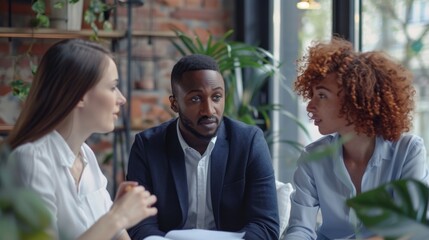 Wall Mural - The diverse team meeting