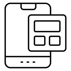 Trendy design icon of web design 