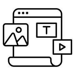 a flat design icon of web coding