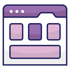 Trendy design icon of web design 