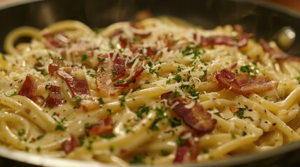 Poster - Bacon and Cheese Spaghetti Carbonara