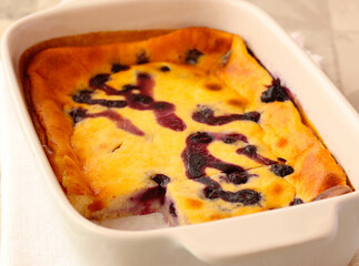 Canvas Print - Blueberry quark cheesecake
